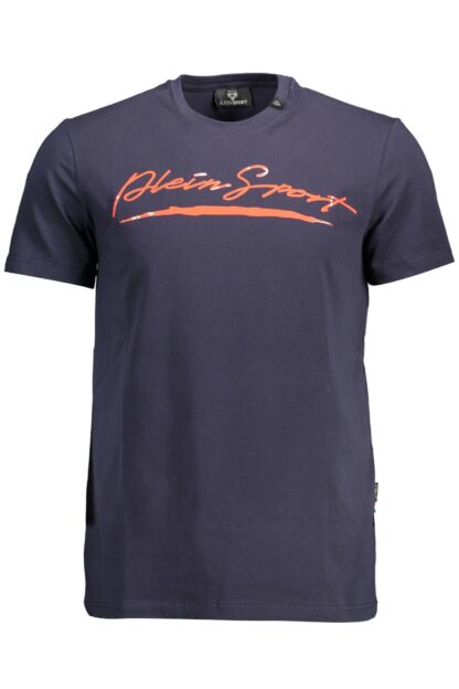 Plein Sport - Blue Cotton Men T-Shirt