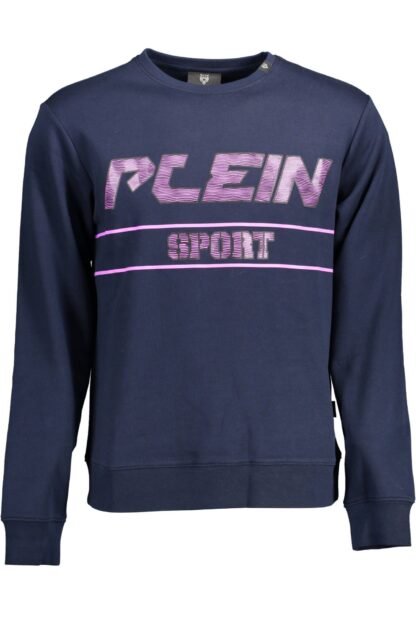 Plein Sport - Blue Cotton Men Sweater