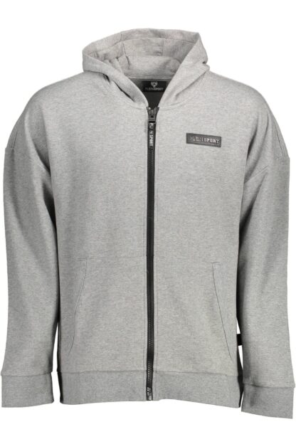 Plein Sport - Gray Cotton Men Sweater