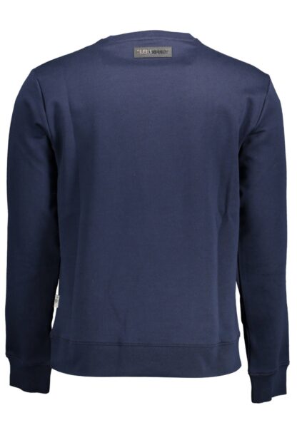 Plein Sport - Blue Cotton Men Sweater