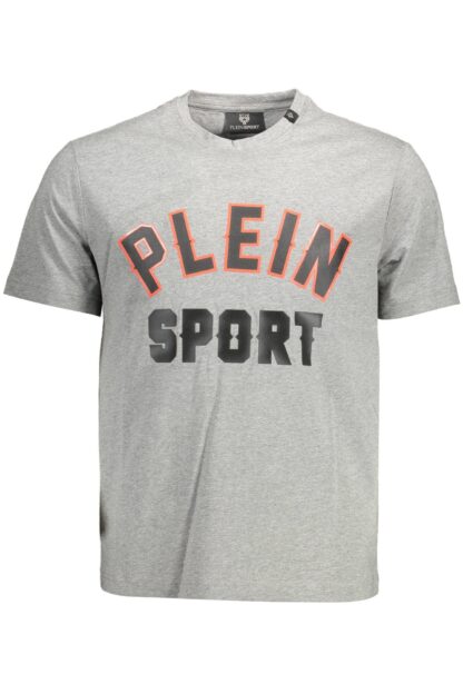 Plein Sport - Gray Cotton Men T-Shirt