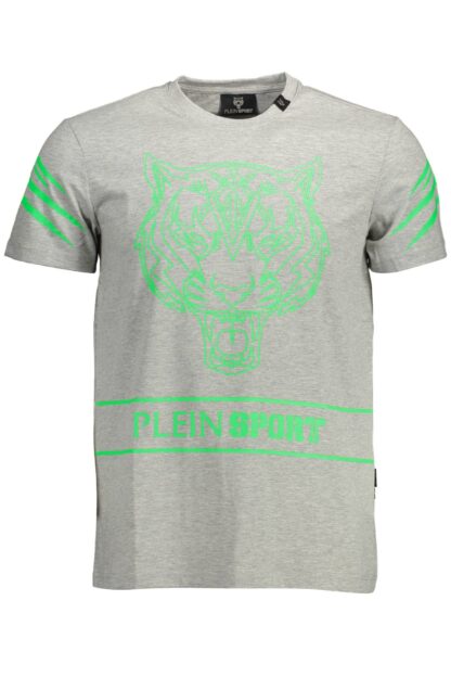 Plein Sport - Gray Cotton Men T-Shirt