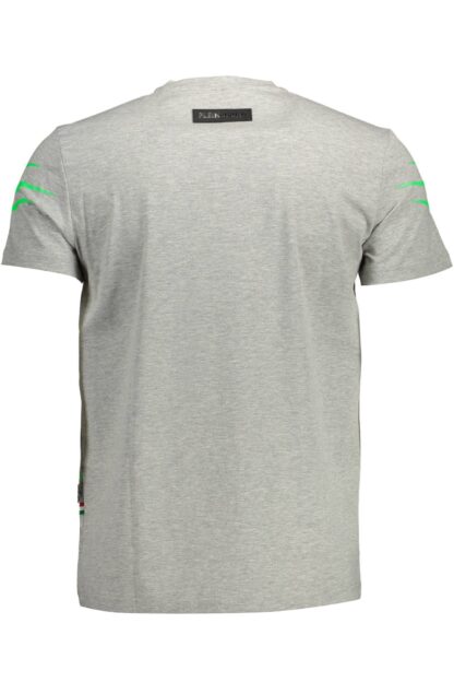 Plein Sport - Gray Cotton Men T-Shirt