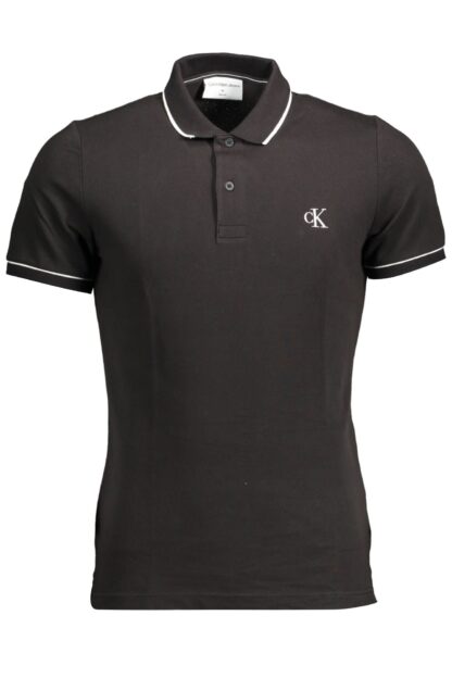 Calvin Klein - Black Cotton Men Polo Shirt