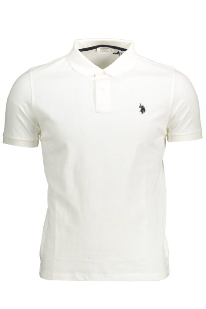 U.S. POLO ASSN. - White Cotton Men Polo Shirt