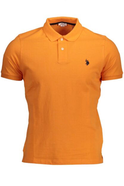 U.S. POLO ASSN. - Orange Cotton Men Polo Shirt