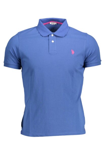 U.S. POLO ASSN. - Blue Cotton Men Polo Shirt