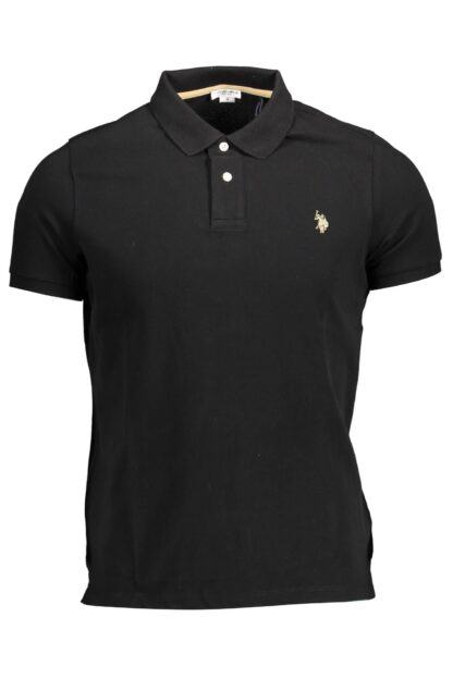 U.S. POLO ASSN. - Black Cotton Men Polo Shirt