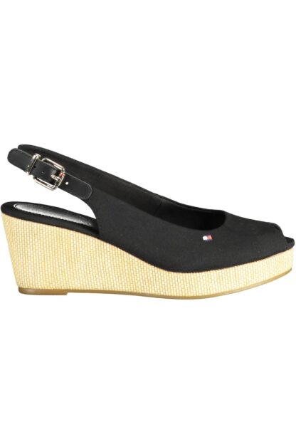 Tommy Hilfiger - Black Cotton Women Sandal