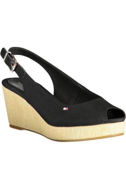 Tommy Hilfiger - Black Cotton Women Sandal