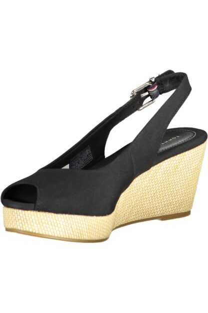 Tommy Hilfiger - Black Cotton Women Sandal