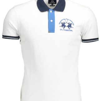 La Martina - Blue Cotton Men Polo Shirt