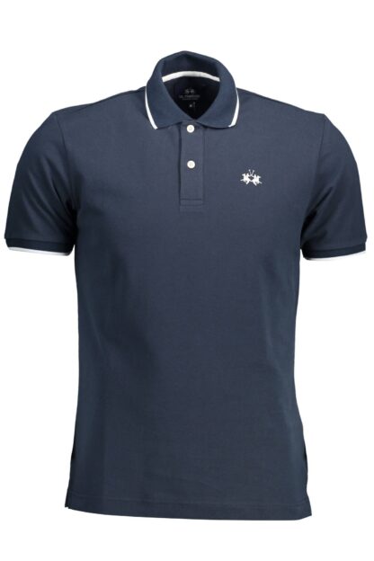 La Martina - Blue Cotton Men Polo Shirt