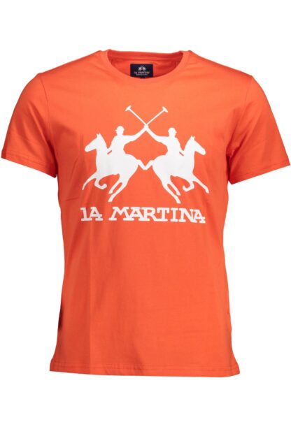 La Martina - Orange Cotton Men T-Shirt