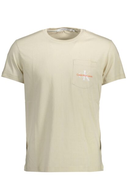 Calvin Klein - Beige Cotton Men T-Shirt