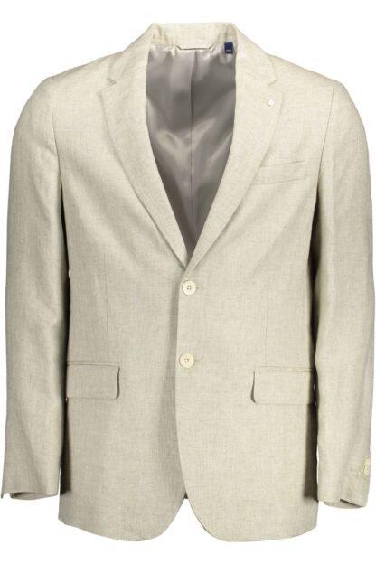 Gant - Beige Linen Men Jacket