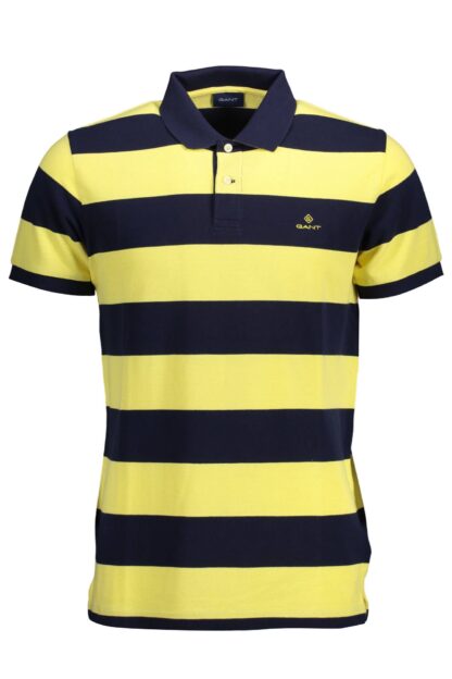 Gant - Yellow Cotton Men Polo Shirt