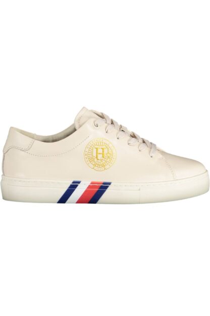 Tommy Hilfiger - Beige Leather Women Sneaker