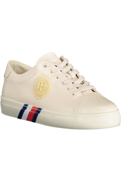 Tommy Hilfiger - Beige Leather Women Sneaker