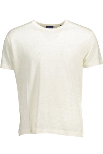 Gant - White Linen Men T-Shirt