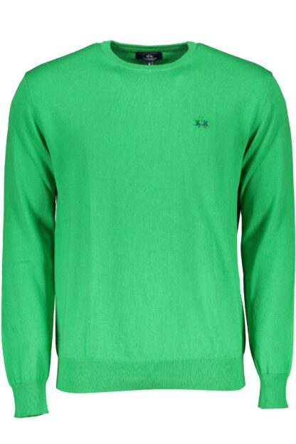 La Martina - Green Cotton Men Sweater