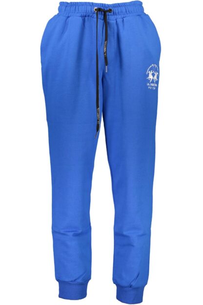 La Martina - Blue Cotton Men Sports Trousers