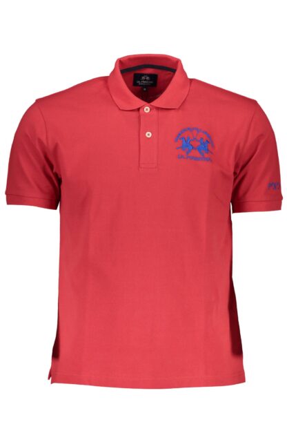 La Martina - Red Cotton Men Polo Shirt