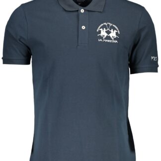 La Martina - Black Cotton Men Polo Shirt