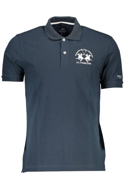 La Martina - Blue Cotton Men Polo