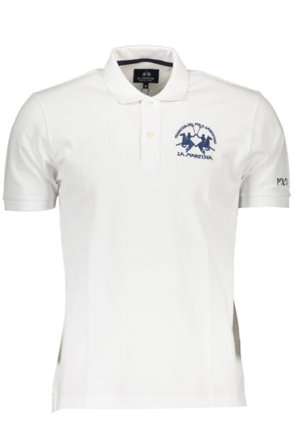 La Martina - White Cotton Men Polo Shirt