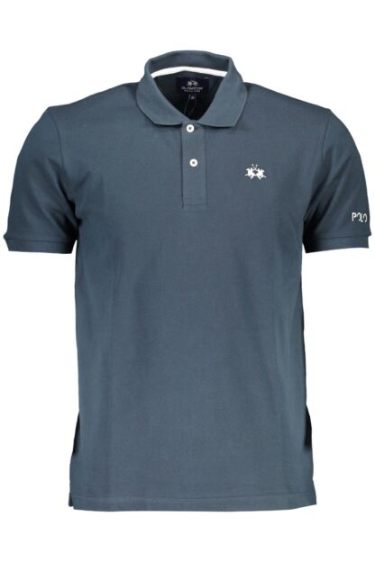 La Martina - Blue Cotton Men Polo Shirt