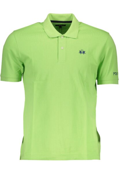 La Martina - Green Cotton Men Polo Shirt