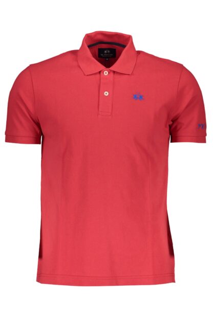 La Martina - Red Cotton Men Polo Shirt