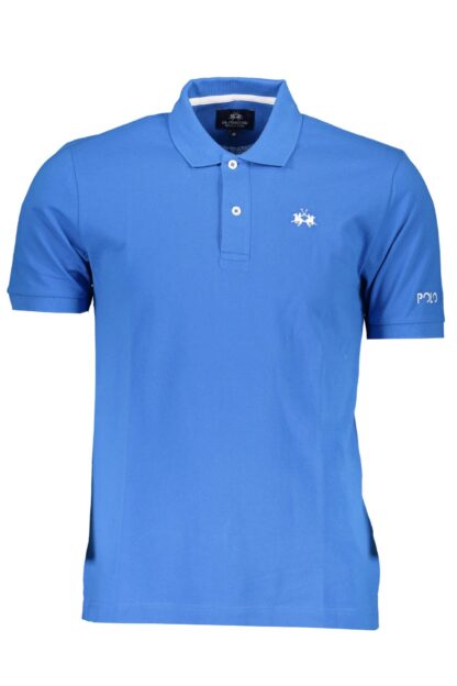 La Martina - Blue Cotton Men Polo Shirt