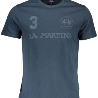 La Martina - Blue Cotton Men T-Shirt