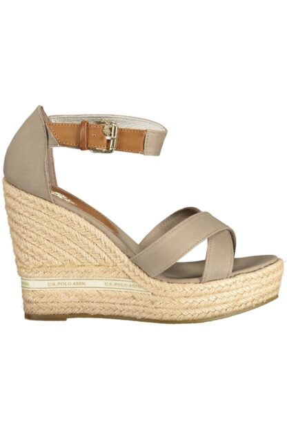 U.S. POLO ASSN. - Beige Cotton Women Sandal