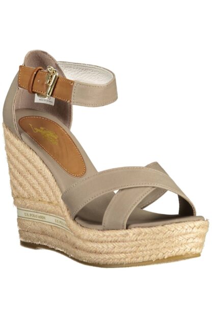 U.S. POLO ASSN. - Beige Cotton Women Sandal