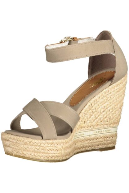 U.S. POLO ASSN. - Beige Cotton Women Sandal