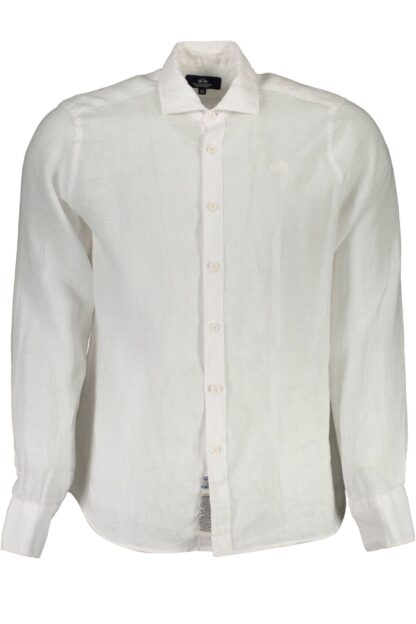 La Martina - White Linen Men Shirt