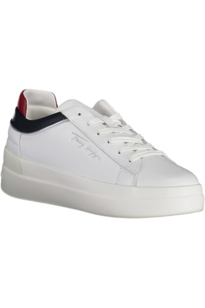 Tommy Hilfiger - White Leather Women Sneaker