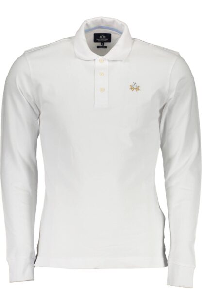 La Martina - White Cotton Men Polo Shirt