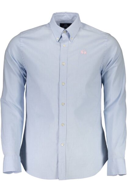 La Martina - Light Blue Cotton Men Shirt