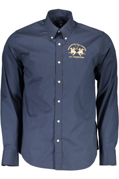 La Martina - Blue Cotton Men Shirt