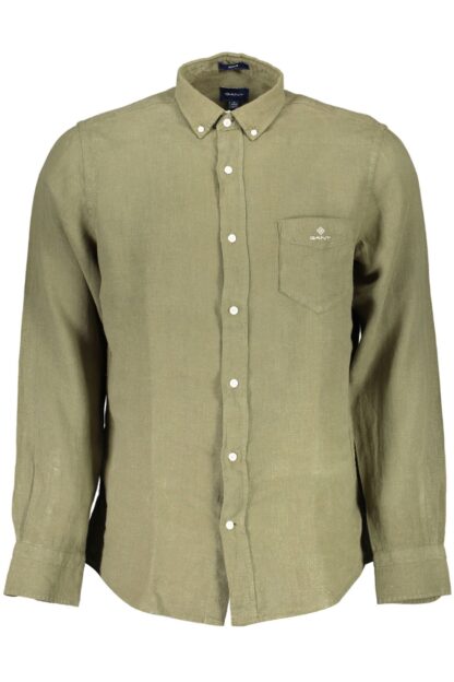 Gant - Green Linen Men Shirt