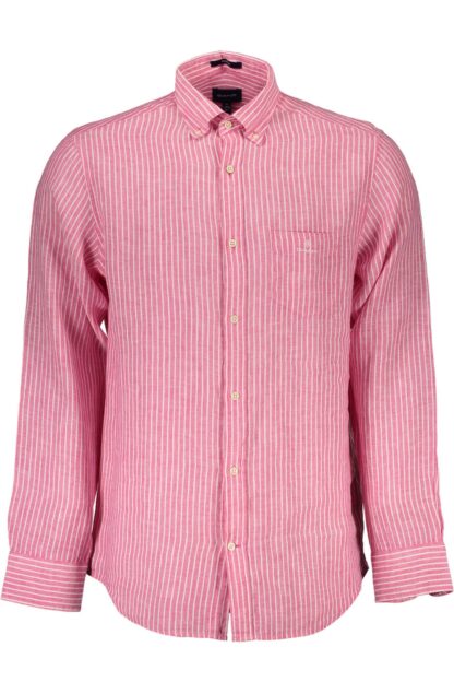 Gant - Pink Linen Men Shirt