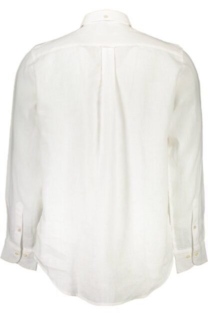 Gant - White Linen Men Shirt