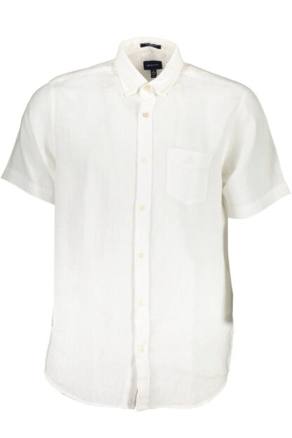 Gant - White Linen Men Shirt