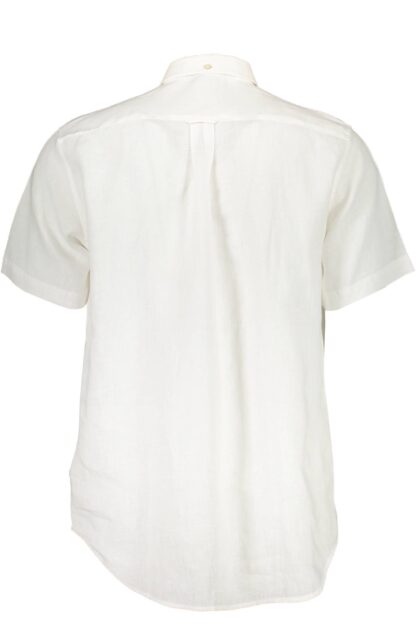 Gant - White Linen Men Shirt