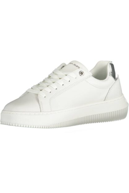 Calvin Klein - White Leather Women Sneaker