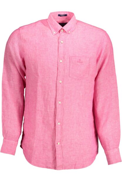 Gant - Pink Linen Men Shirt